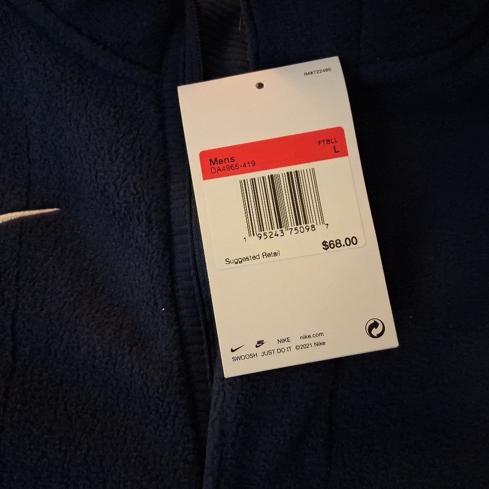 Nike Therma-Fit Victory Vest Fleecs Coaches Navy DA4965-419 - Picture 2 of 4